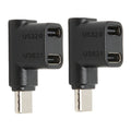 2-Pack 90° USB-C Adapter 10Gbps 100W 4K@60Hz Right Angle USB-C Adapter HIP 2PCS