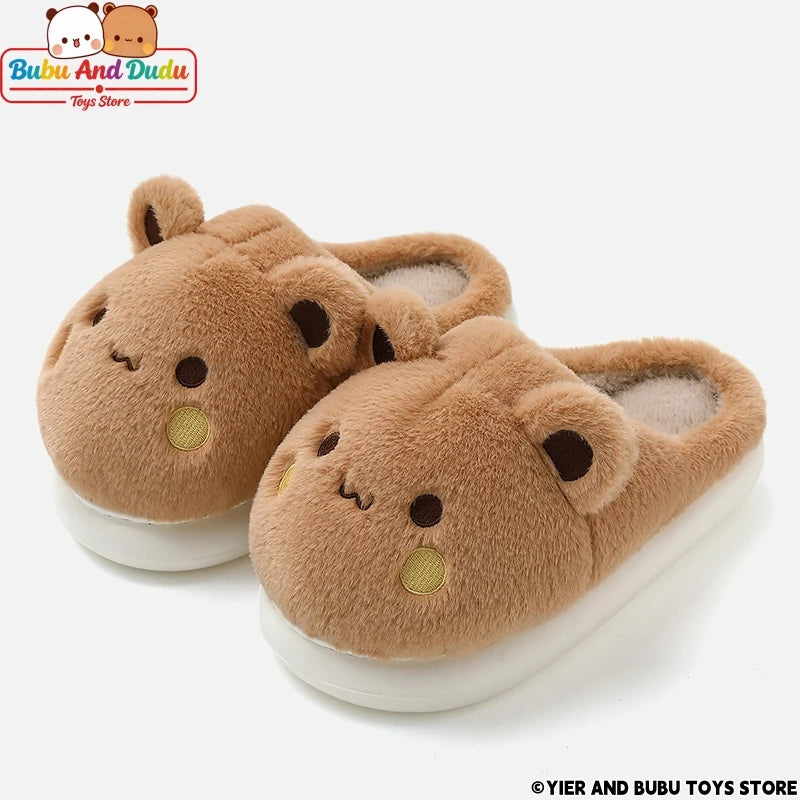 Bubu & Dudu Panda Plush Slippers – Kawaii Winter Couple Gift Plush Character Slippers HIP B 36-37