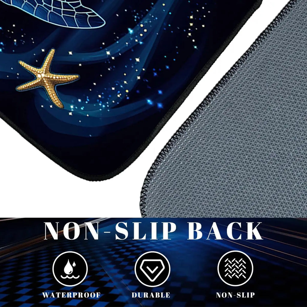 Sea Turtle & Starfish Car Floor Mats Set of 4 – Non-Slip Automotive Floor Mats HIP
