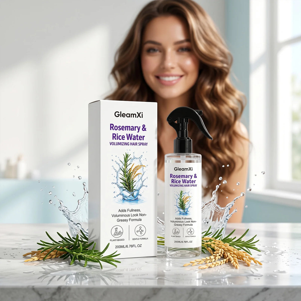 Rosemary Rice Water Hair Spray – Volume & Frizz Control Hair Styling Spray HIP