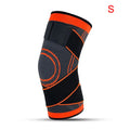 Adjustable Nylon Sports Knee Brace – Patella Stabilizer Knee Brace Support HIP S-Orange