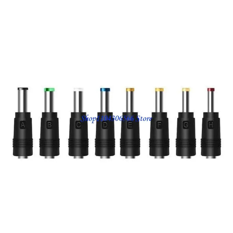 8-Piece DC 5.5x2.5mm Laptop Charging Adapter Converter Tips Charging Adapter Set HIP 1 set CN