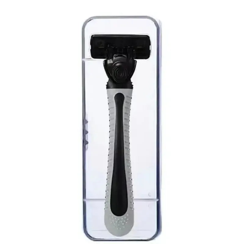 Men's 6-Layer Blade Reusable Safety Razor – Stainless Steel Men's Safety Razor HIP C544-1 frame1 blade