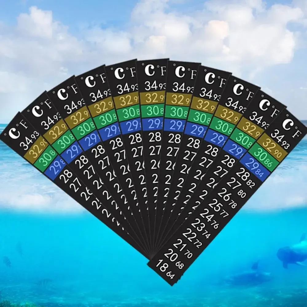 1-5Pcs Stick-on Sticker Thermometers Digital Aquarium Fish Tank Fridge Thermometer Sticker Measurement Temperature Sticker Tools HIP