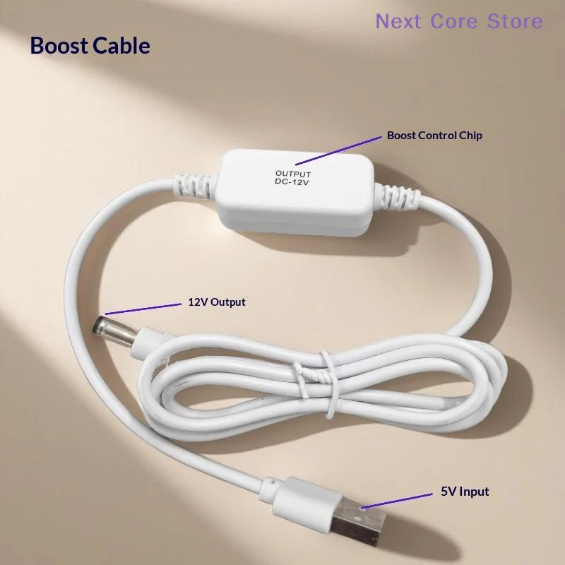5V to 12V USB Boost Converter Cable for Router & Fan USB Boost Converter Cable HIP