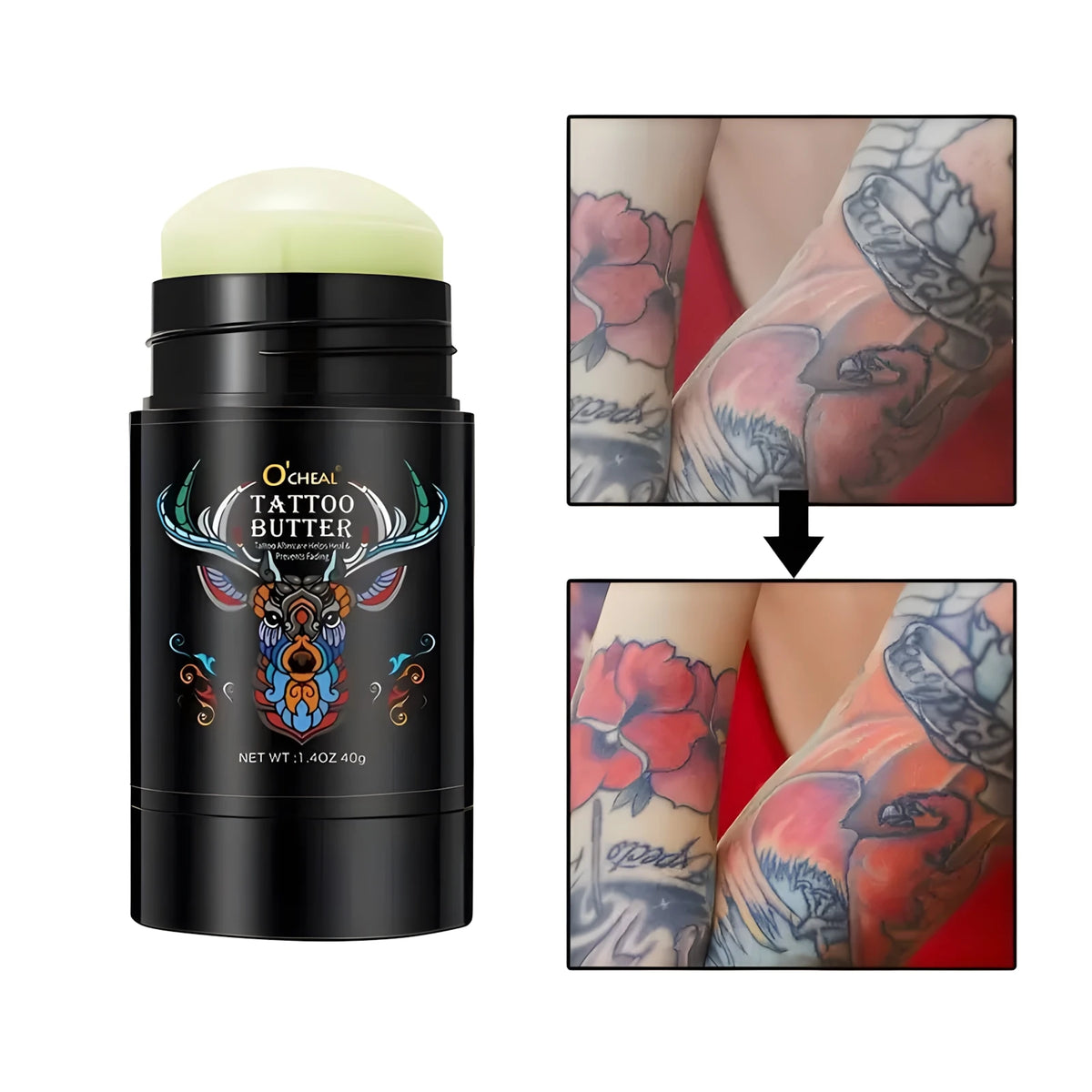Tattoo Care Stick, Color Fixing, Moisturizing, Skin Nourishing, Gentle, Tattoo Embroidery, Tattoo Cream, Rotating Type HIP