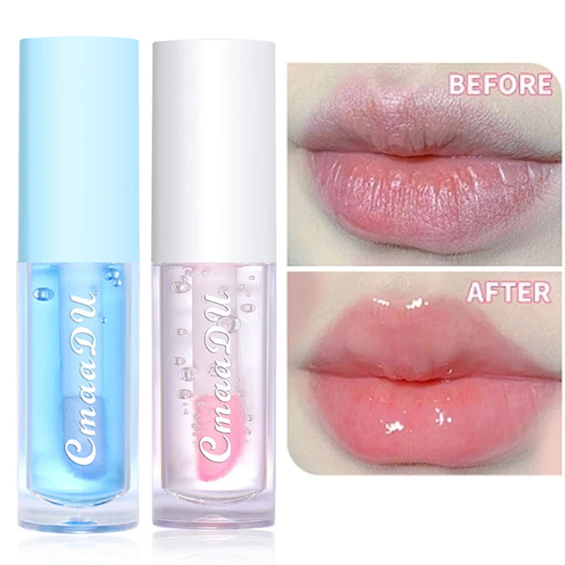 Fruit Color Changing Lip Gloss Strawberry Cherry Lip Balm Natural Lasting Moisturizing Reduce Lip Lines Jelly Plump Lips Care HIP
