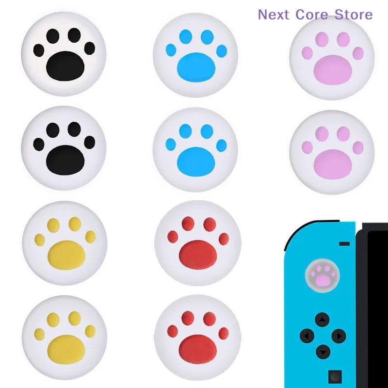10-Pack Cat Paw Silicone Thumb Grip Caps for Game Controllers Controller Thumb Grips HIP