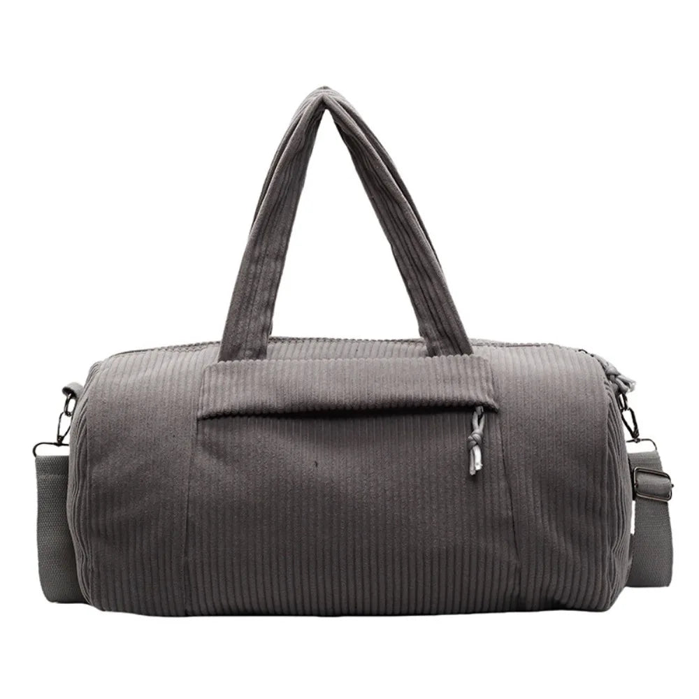 Women's Corduroy Tote Shoulder Bag – Large Capacity Handbag Corduroy Tote Bag HIP Grey
