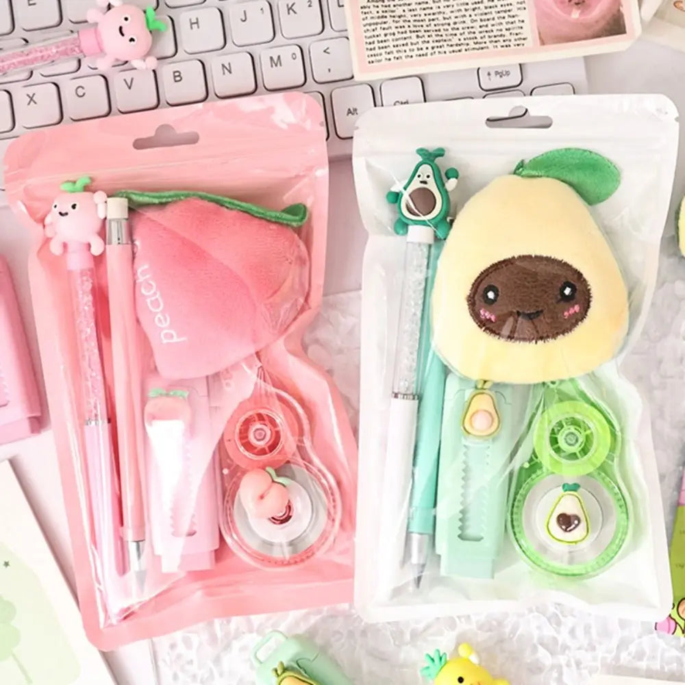 5-Piece Fruit Stationery Set – Gel Pen & Correction Tape Gift Stationery Gift Set HIP