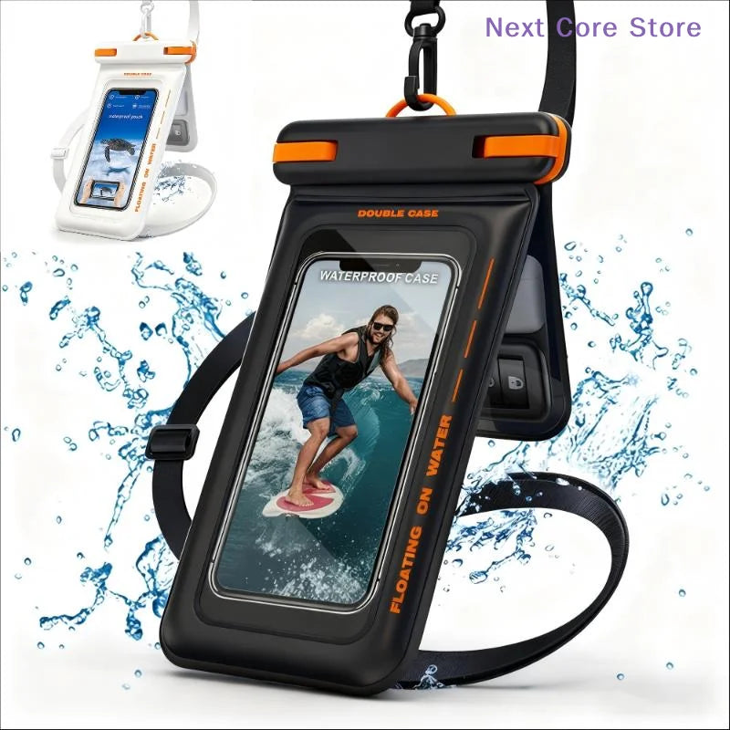 Floating IPX8 Waterproof Phone Pouch with Lanyard – Up to 7" Waterproof Phone Pouch HIP