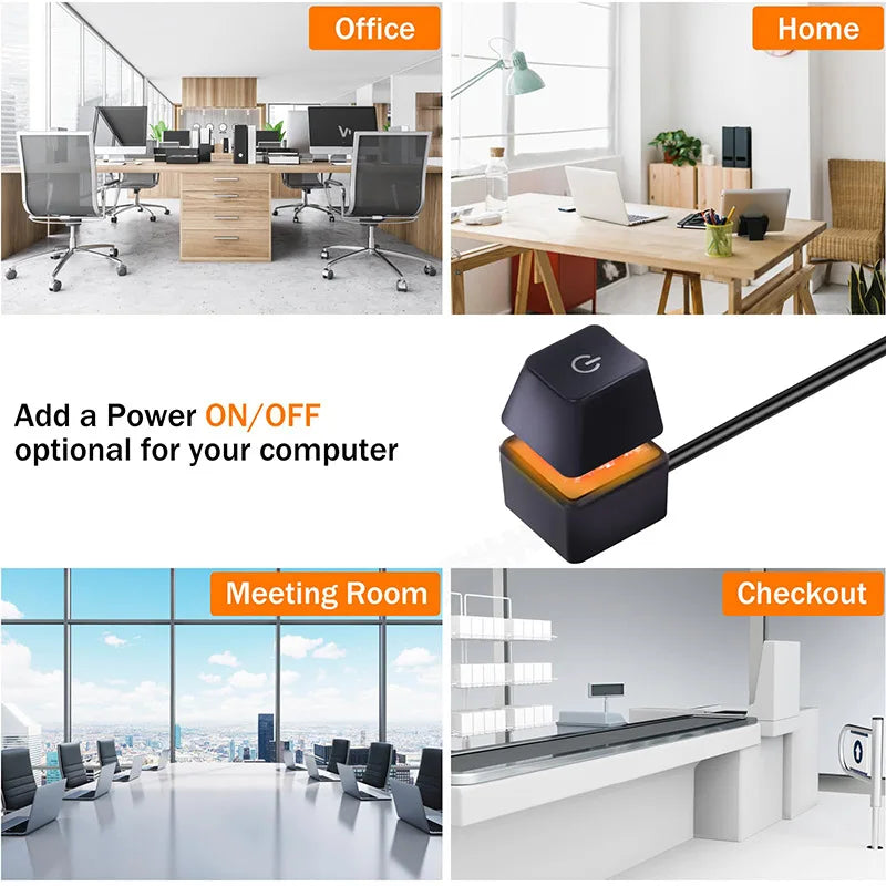RGB Desktop PC Power Switch – External ON/OFF & Reset Button PC Power Switch HIP