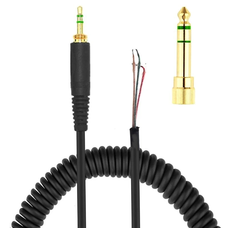 Replacement Coiled Spring Stereo Cable – DT 770 & 990 PRO Headphone Cable HIP Green CN