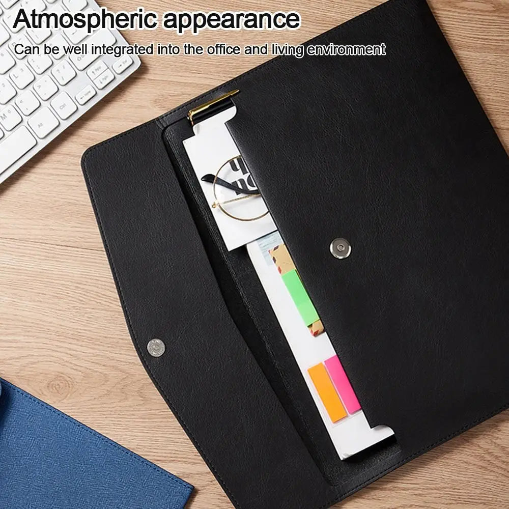 PU Leather File Folder – A4 Document Organiser & Briefcase Leather File Folder HIP