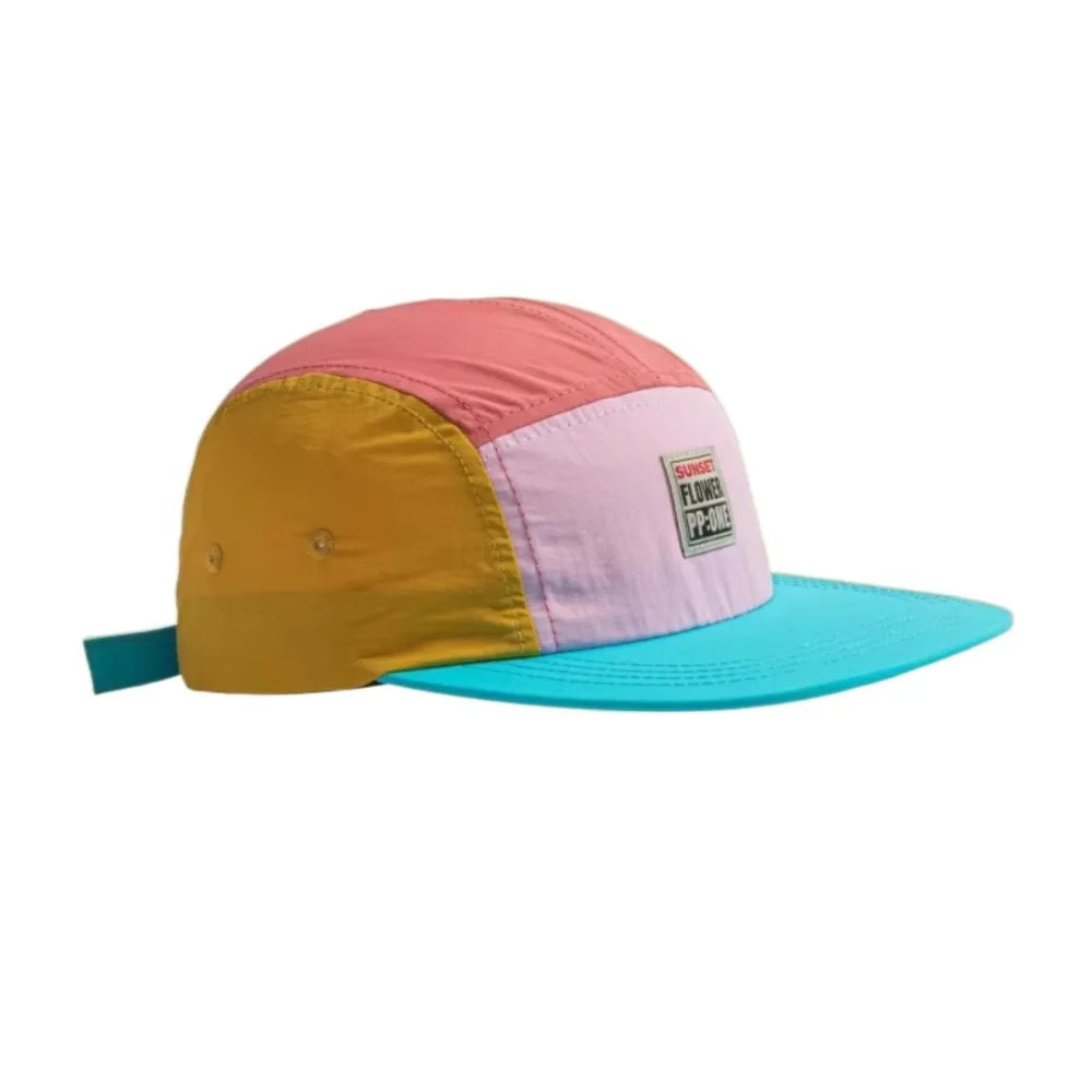 Retro Japanese Hip-Hop 5-Panel Flat Brim Baseball Cap | Unisex Baseball Cap HIP Blue