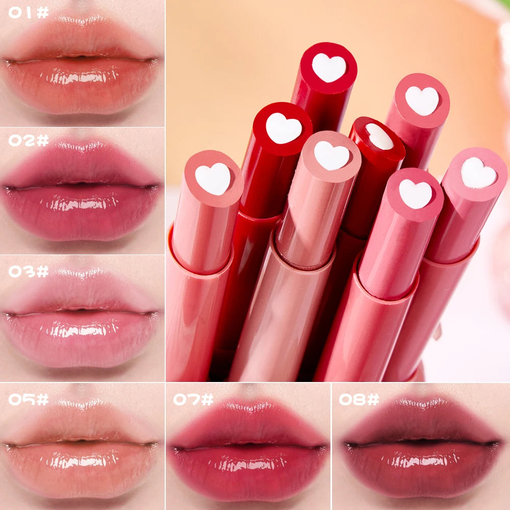 Colored Moisturizing Lip Balm Love Sandwich Lipstick Nutrition Diluting Lip Line Anti-dry Lip Oil Mirror Lasting Lipgloss Makeup HIP