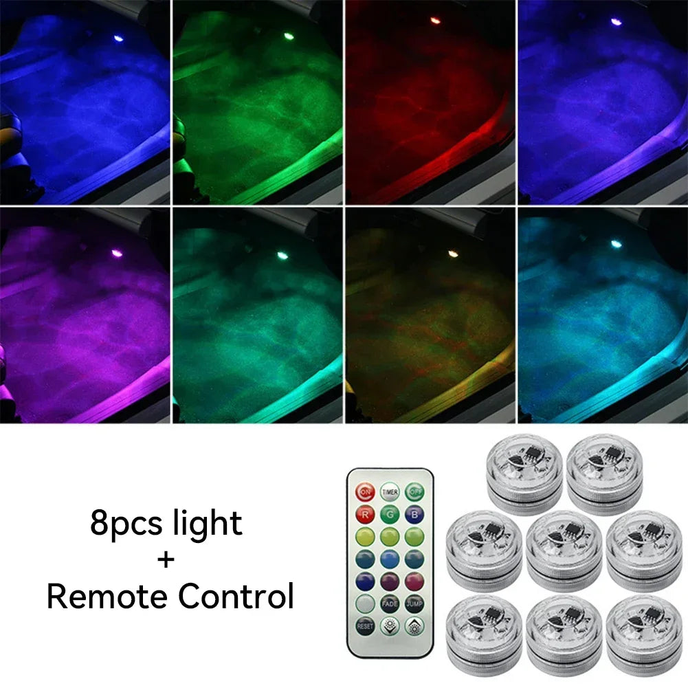 IP67 Waterproof Submersible LED Underwater Light Battery Operated RGB Night Light For Fish Tank Swimming Pool Wedding Party Lamp HIP