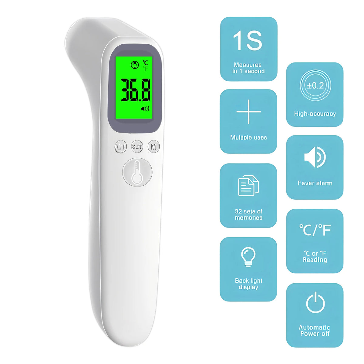 Non-Contact Digital Forehead Thermometer – Baby & Adult Forehead Thermometer HIP