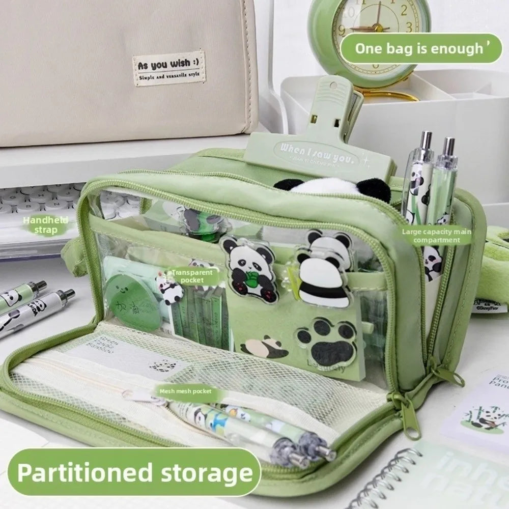 Large Capacity Pencil Case Zipper Stationery Organizer Bag Pencil Case Organizer HIP