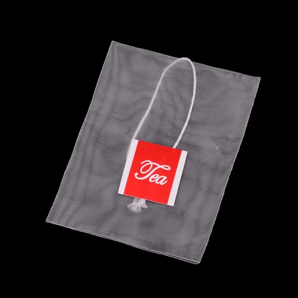 100-Pack Nylon Empty Tea Bags with String – Heat-Sealable Tea Filter Bags HIP