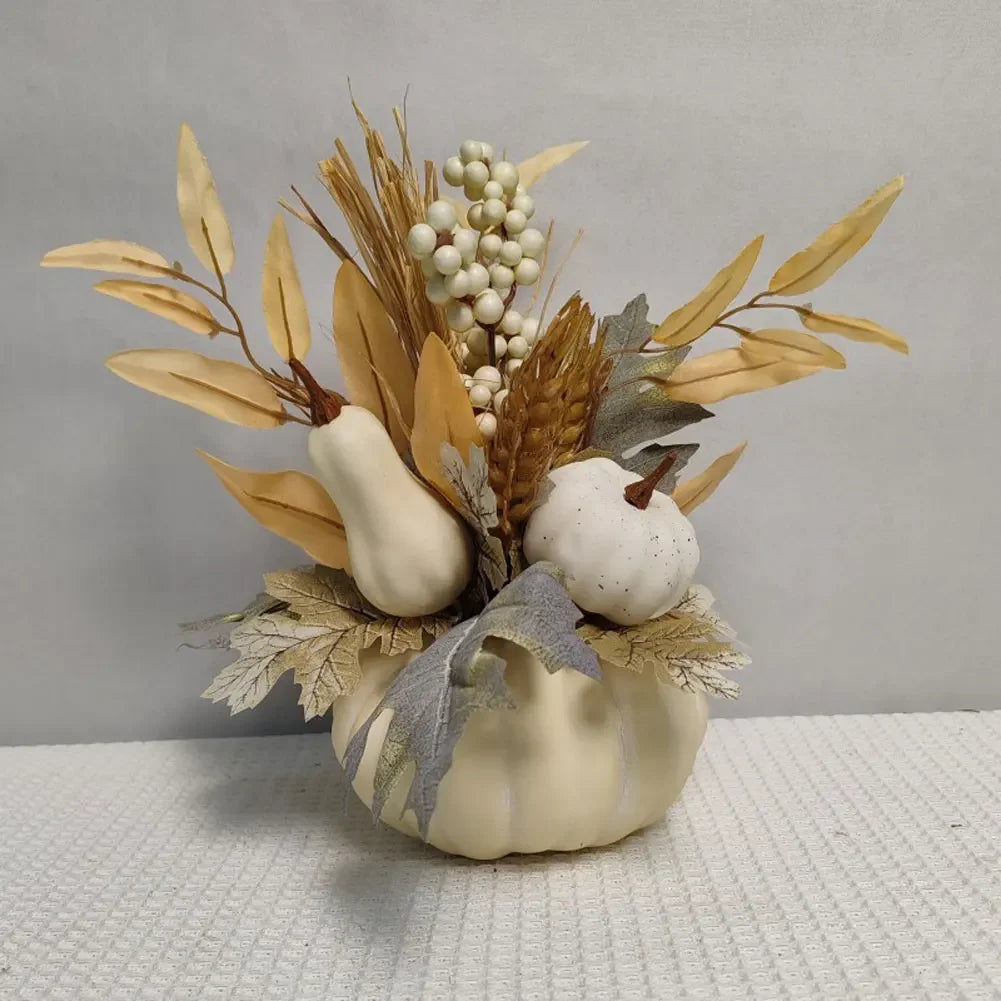 Halloween Decoration Artificial Floral Arrangement Artificial Pumpkin Flower for Porch DIY Crafts Halloween Office Decorations HIP 02