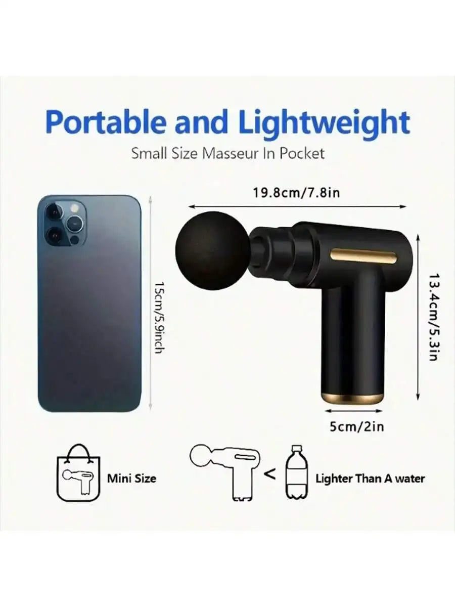 Portable Muscle Massage Gun – LED Touch Screen & Rechargeable Percussion Massage Gun HIP