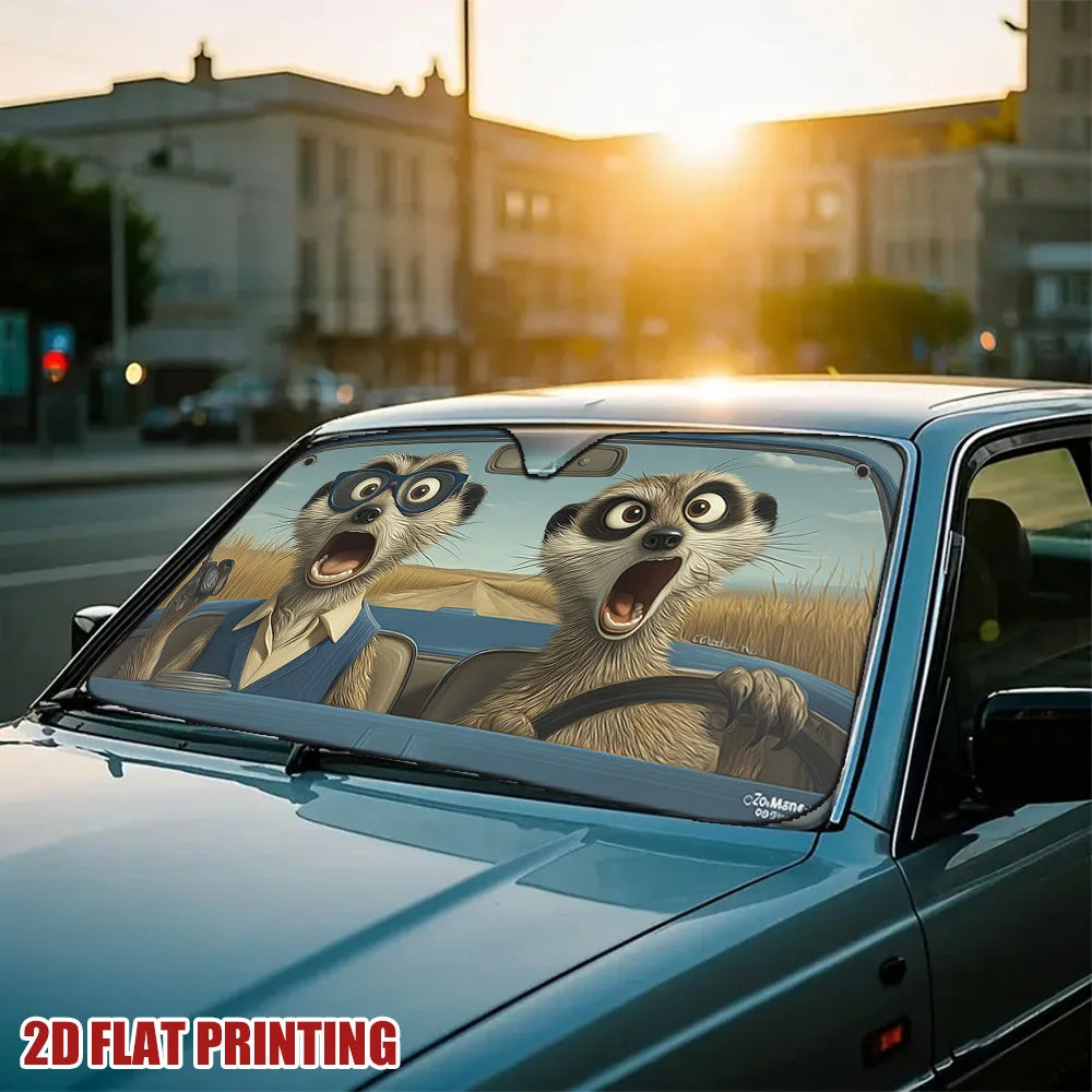 Funny Meerkat Car Sun Visor – Glare & Heat Blocking Shield Car Sun Visor HIP