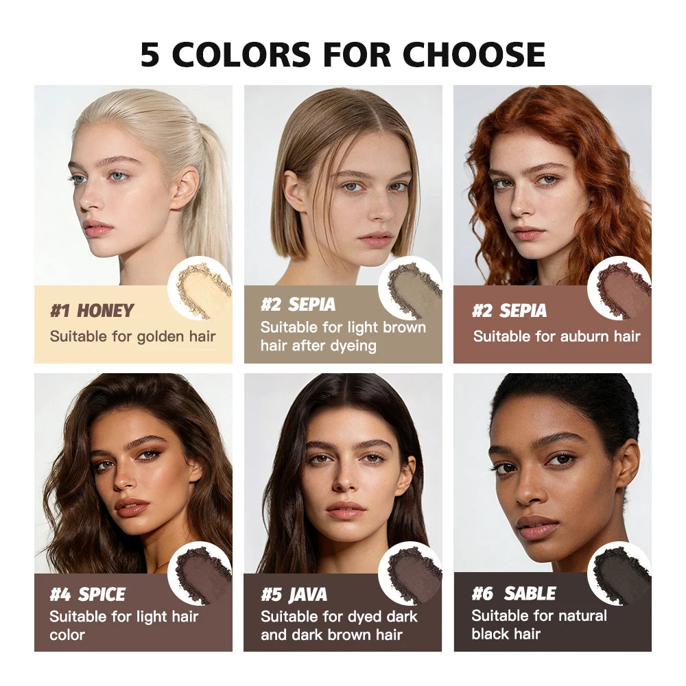 Waterproof Hairline Powder Long Lasting Shadow Filling Forehead Hair Gaps Sweat-proof Fine Powder Natural Color Hairline Makeup HIP