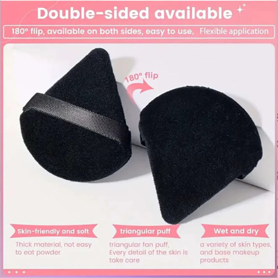 5-Pack Triangular Makeup Sponge Puffs – Soft & Skin-Friendly Makeup Sponge Puffs HIP