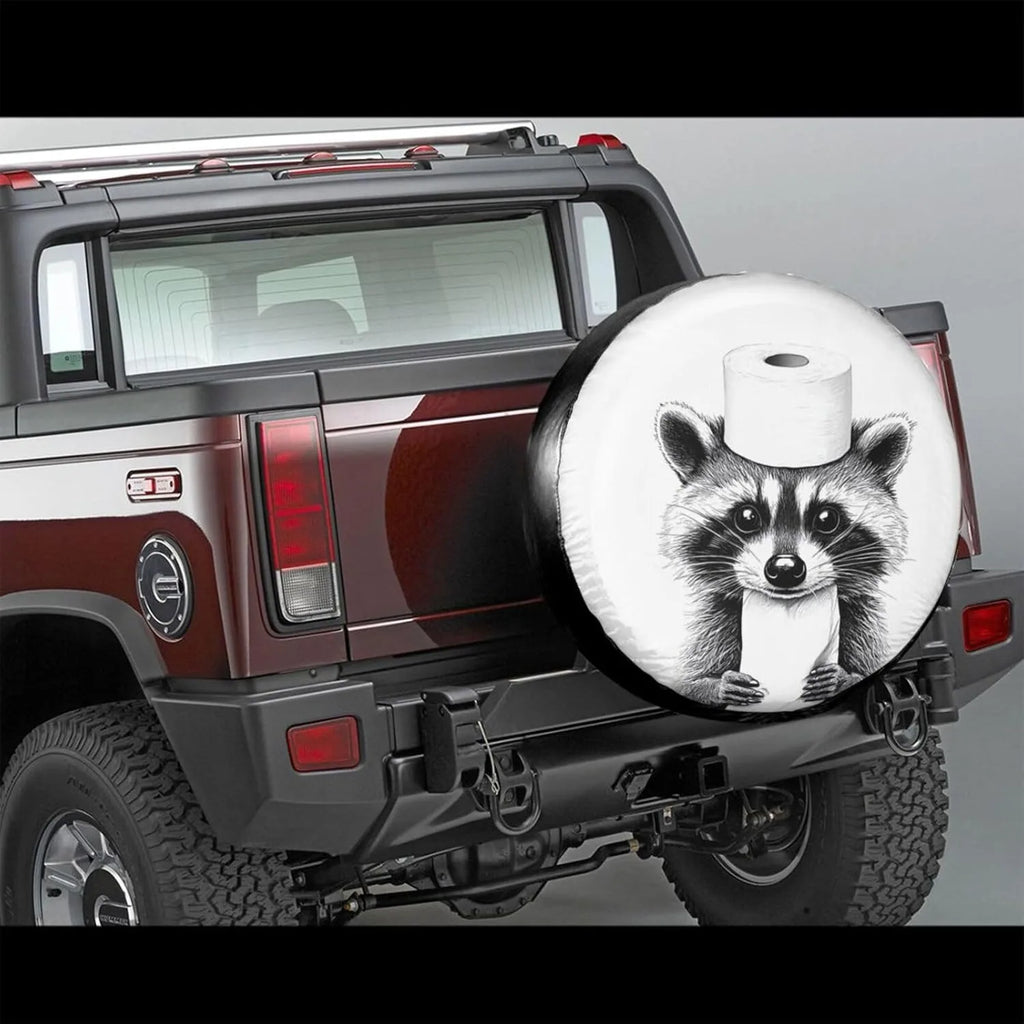 Raccoon Spare Tire Cover – Funny Waterproof Wheel Protector Spare Tire Cover HIP