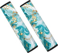 Teal Marble Seat Belt Cover Pads – Soft Shoulder Cushions Seat Belt Cover HIP 1