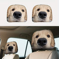 Golden Retriever Car Headrest Covers – 2pc Dog Print Set Car Headrest Cover HIP 1