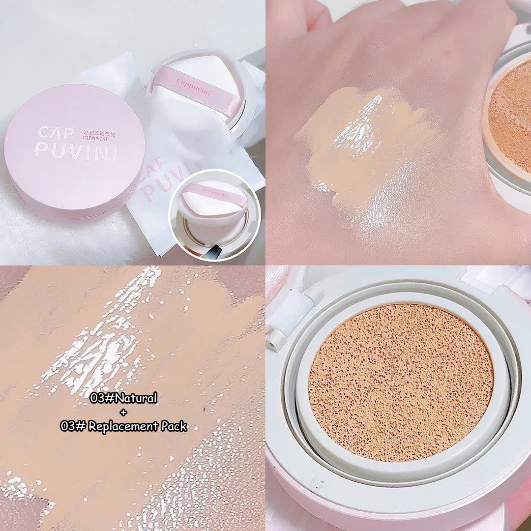 Makeup Cushion Foundation Waterproof Long Lasting Female Matte Concealer Primer Natural Brighten Moisturizing Air Cushion Cream HIP 03 and Replacement