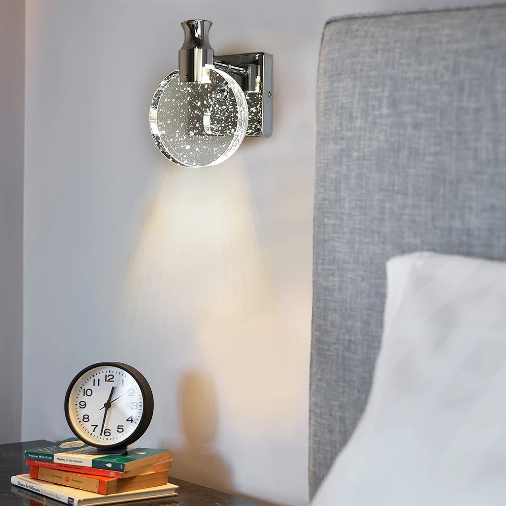 Modern Crystal LED Wall Lamp – Bedroom & Living Room Light Crystal Wall Lamp HIP