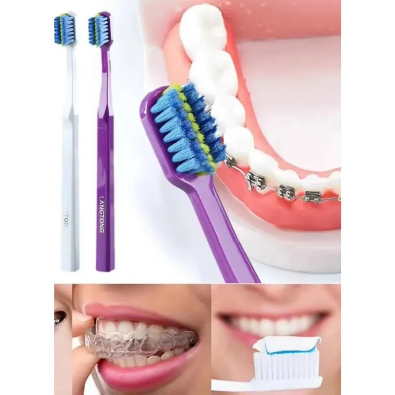 RUZOFO Soft Orthodontic Toothbrush for Adults | Braces Orthodontic Toothbrush HIP