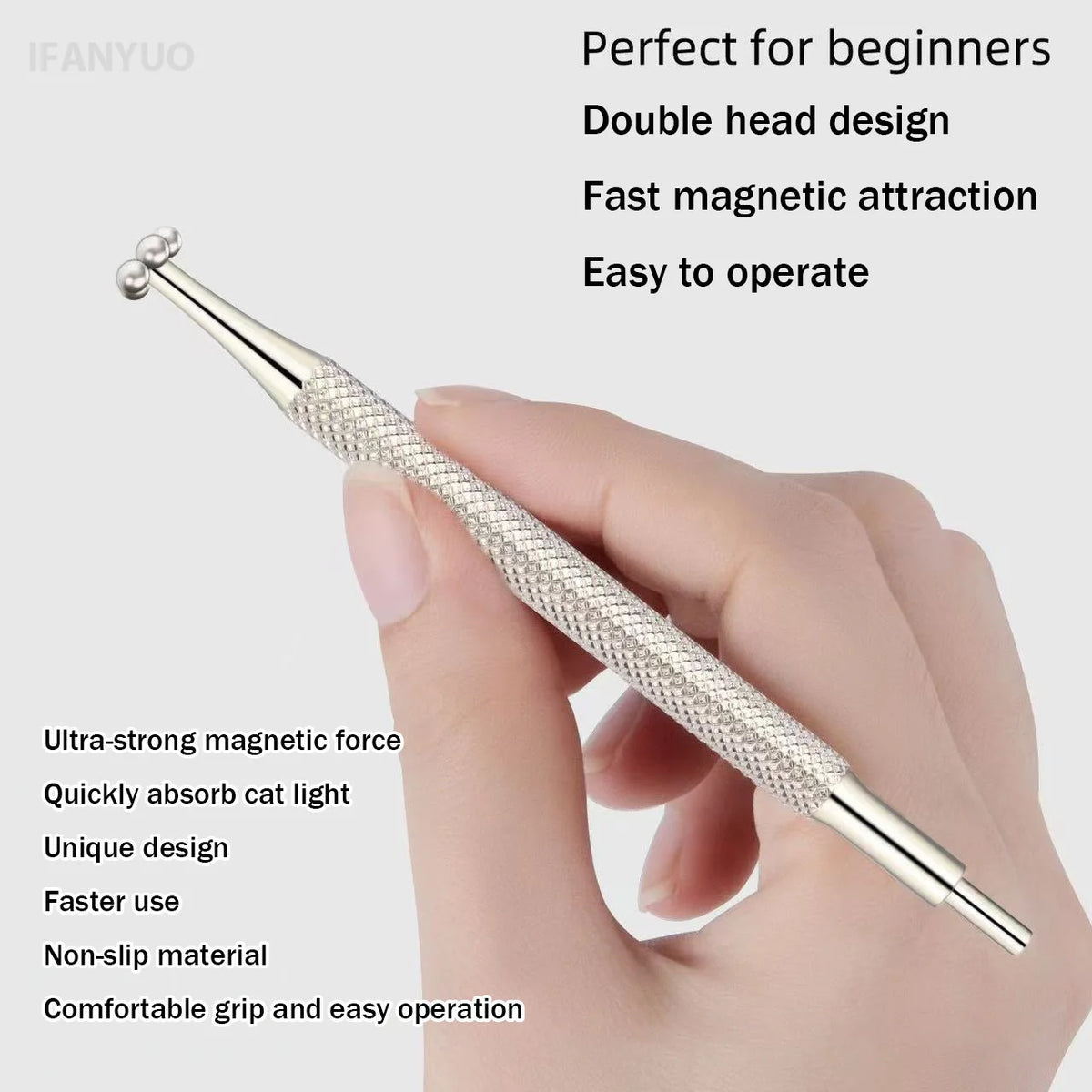 2in1 Flower Lollipop Vortex Cat Eye Nail Magnetic Pen 3D Plum Blossom Vortex Double Head Nail Art Magnet Stick Gel Nail Polish HIP