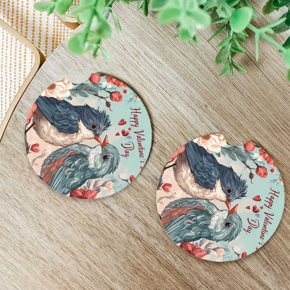 2-Pack Blue Bird Acrylic Coasters – Waterproof & Heat-Resistant Decorative Coaster Set HIP