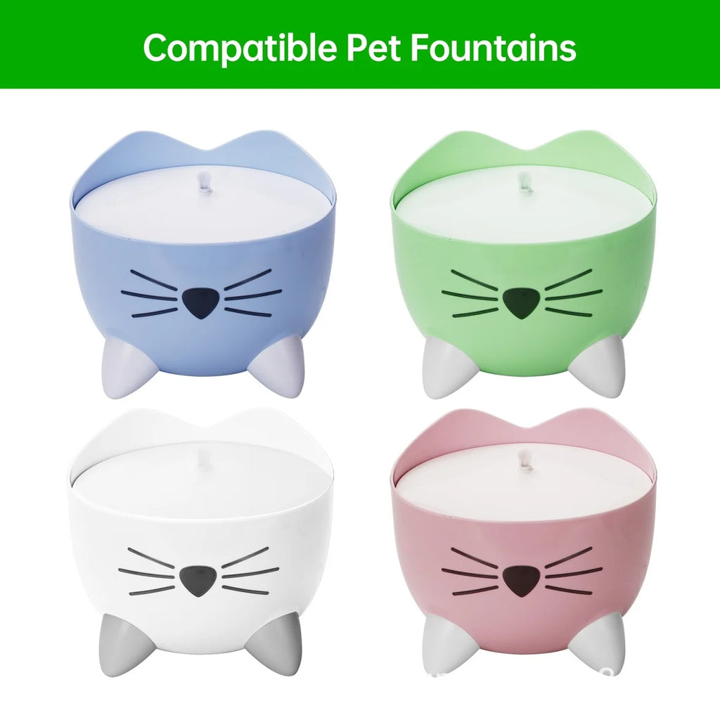 6-24pcs Pet Water Fountain Replacement Filters Cat Water Drinking Fountain Triple Filtration System for PIXI Water Dispenser HIP