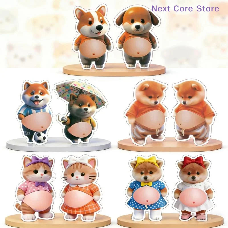 Kawaii 3D Cat & Dog Silicone Belly Stickers | DIY Phone & Car 3D Silicone Stickers HIP