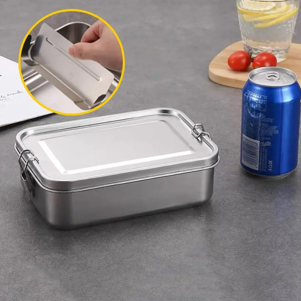 Stainless Steel Bento Box – Leakproof Large Lunch Container Stainless Steel Lunch Box HIP 1200ml-with spacer