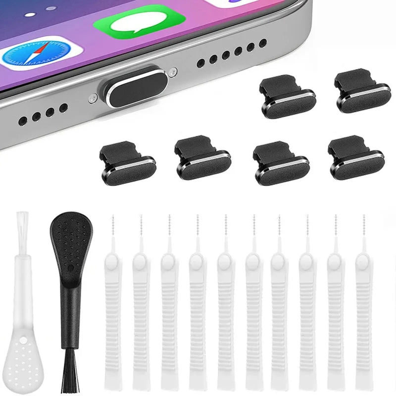 Phone Speaker & Charging Port Cleaning Kit – Dust Plug & Brush Phone Cleaning Kit HIP