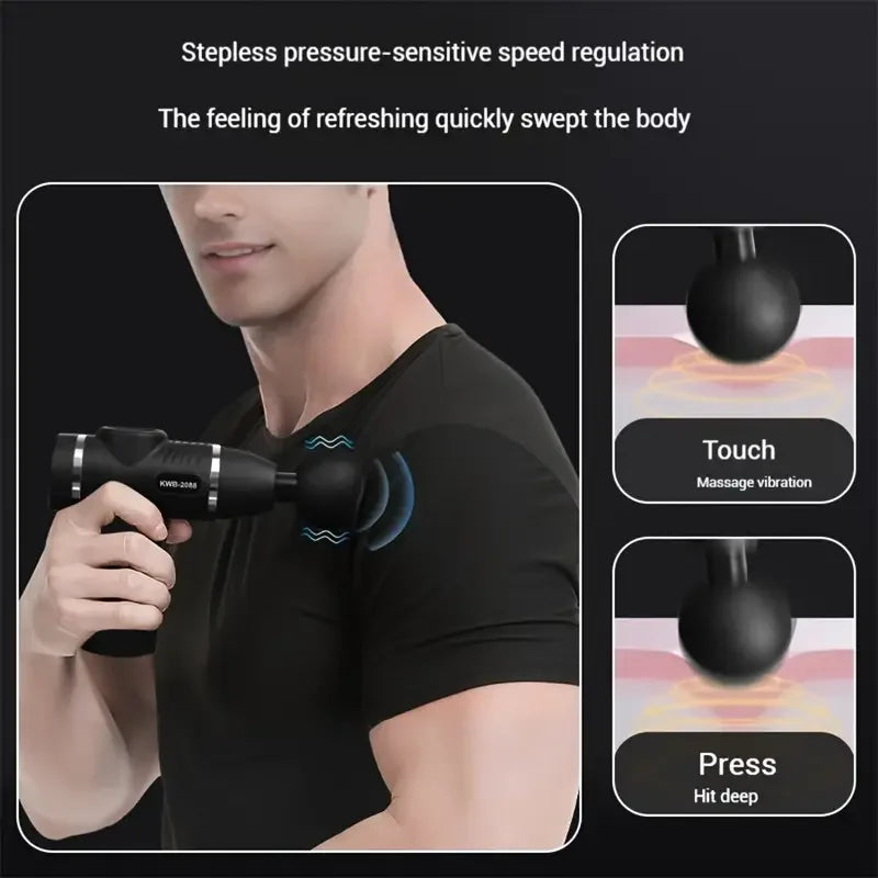 Mini Percussion Massage Gun – 12 Heads & LED Touch Screen Percussion Massage Gun HIP