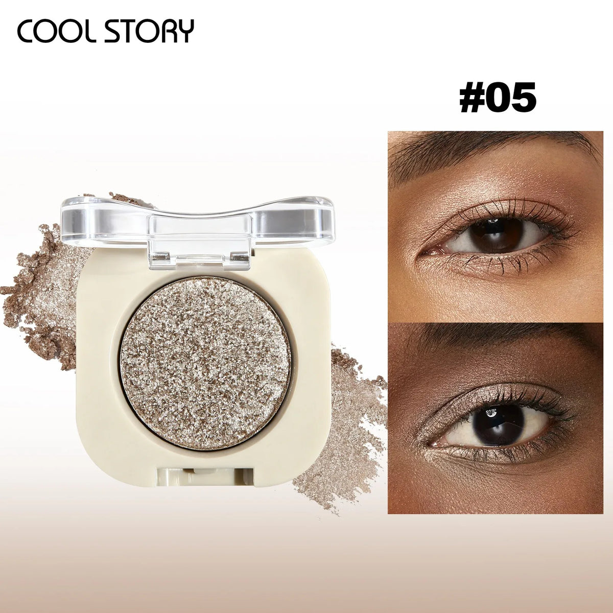 Nude Brown Monochrome Eyeshadow Matte Apricot Beige Eye Makeup Primer Base Waterproof Shimmer Highlight Face Contour Pigment HIP 05
