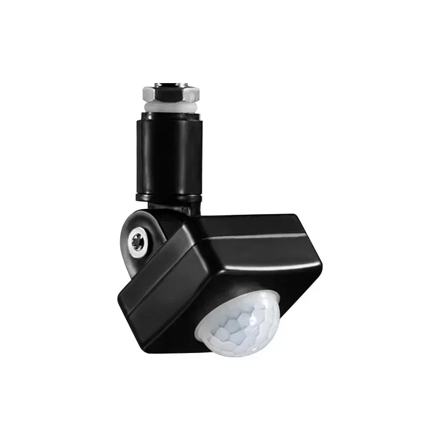 LED Motion Sensor Automatic PIR Infrared Detector Adjustable Delay Time Light Switch Rotating For Stairs Corridor AC 220V 110V HIP Black