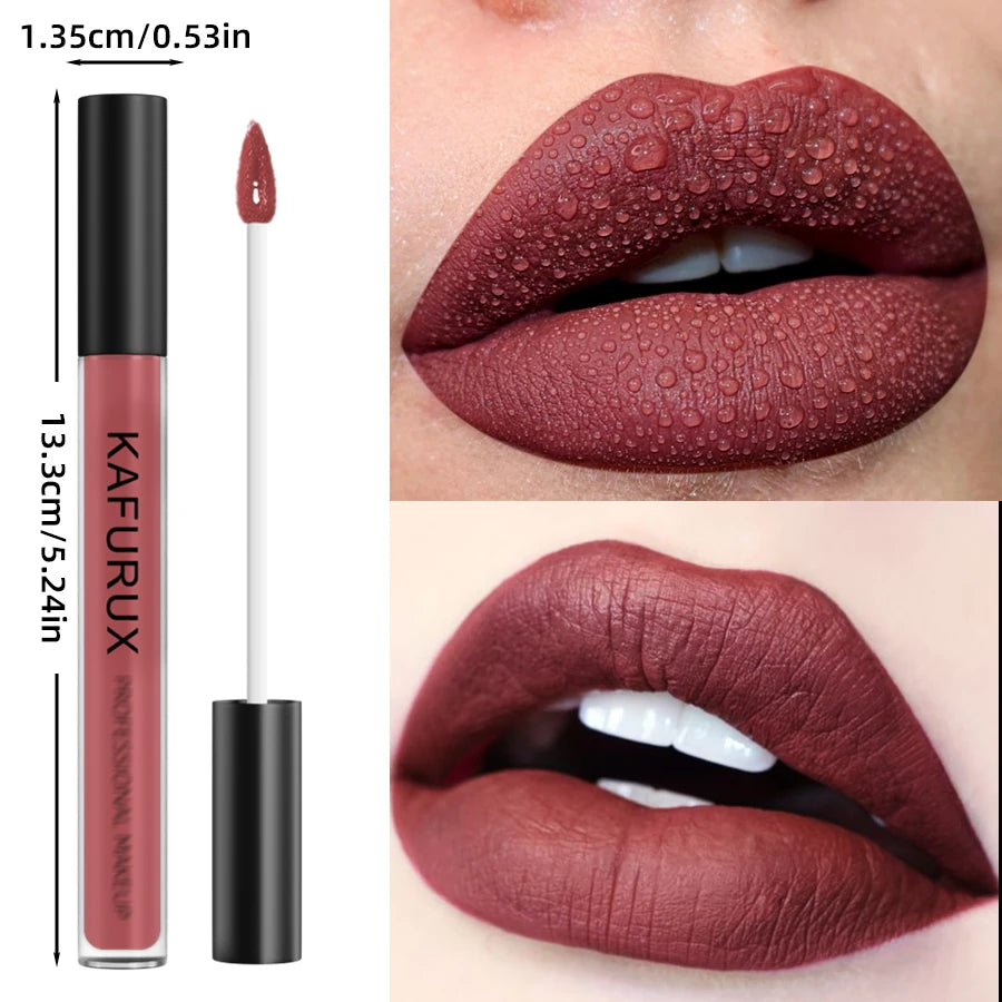 KAFURUX Matte Velvet Liquid Lipstick – Highly Pigmented Lip Glaze Liquid Lipstick HIP