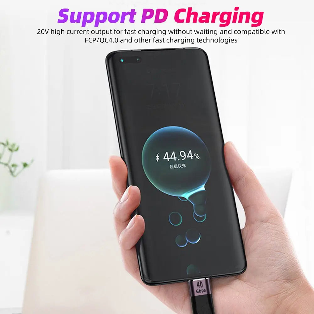 100W USB-C Fast Charging Cable – Flexible Short 138mm USB-C Charging Cable HIP