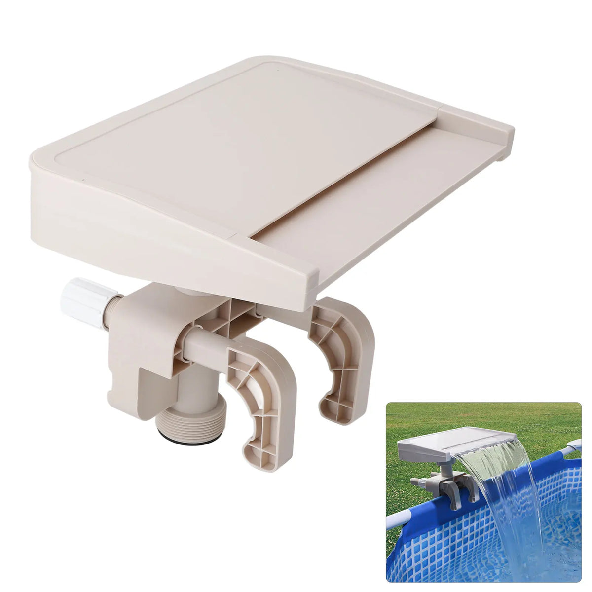 Relaxing Waterfall Cascade Ground Swimming Pool Fountain Spillway Attachment Detachable PVC Pool Cascade Waterfall Cascade HIP