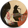 Musician Graphic Spare Tire Cover – Weatherproof RV SUV Protector Spare Tire Cover HIP Acquiesce 17 in