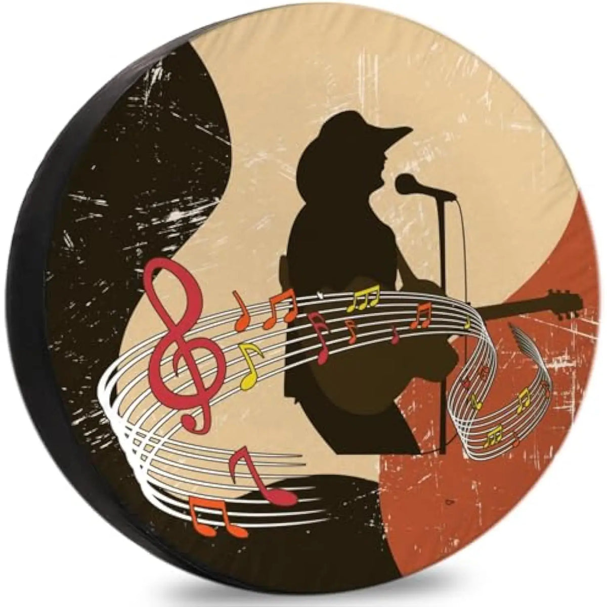Musician Graphic Spare Tire Cover – Weatherproof RV SUV Protector Spare Tire Cover HIP Acquiesce 17 in