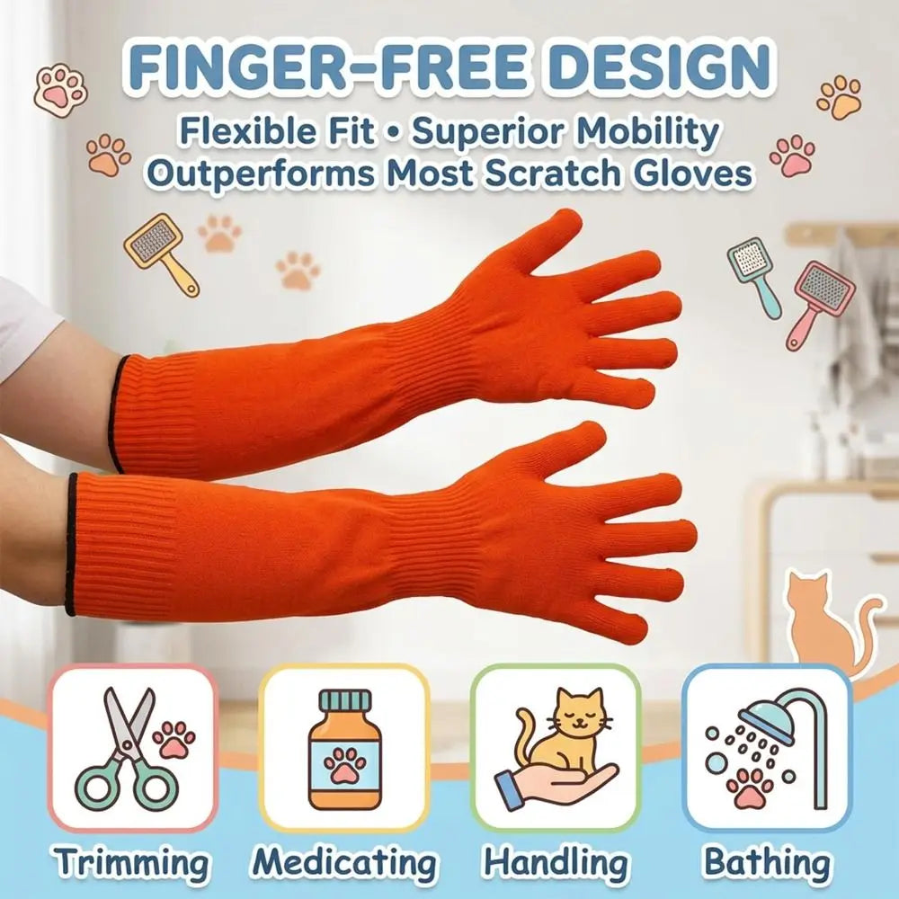 Bite-Proof Cat Handling Gloves – Scratch Protection | HIP Pet Handling Gloves HIP